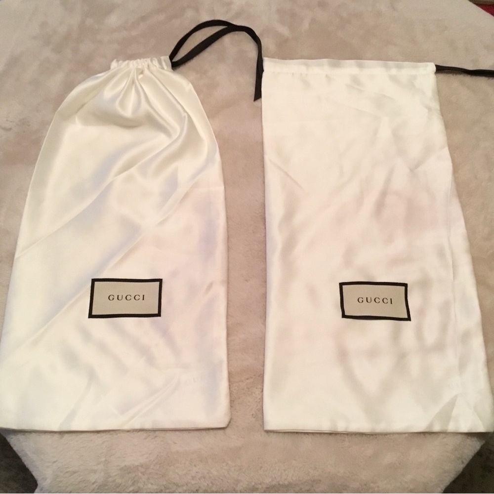 Gucci Pair of White Drawstring Dust Bags